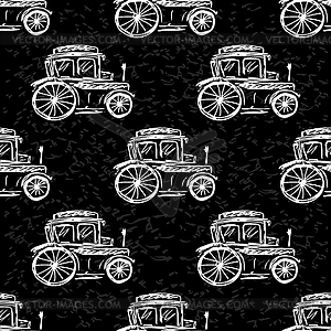 Seamless pattern vintage car - royalty-free vector image