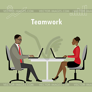 people working in office clipart