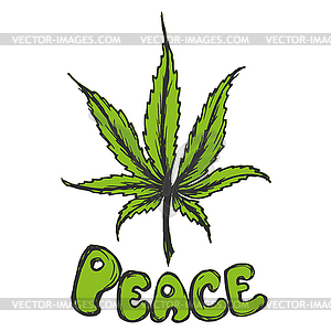 Cannabis leaf - vector clip art