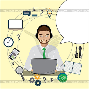 Customer service design - vector clip art