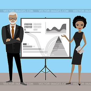 Business people presenting, - vector image