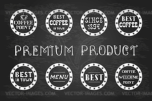 Set of vintage coffee labels, , - vector clipart