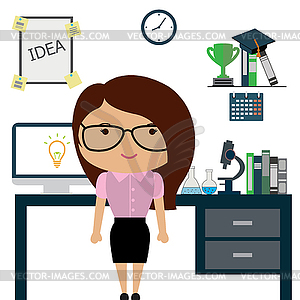 female office worker cartoon