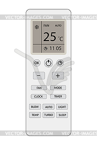 Remote control of air conditioner with display - vector image