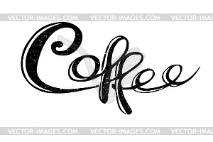 Coffee lettering. modern calligraphy - vector image