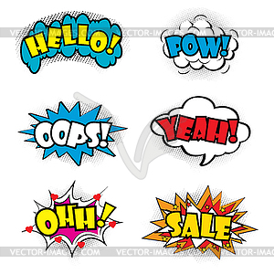 Set of comic speech bubble - vector clipart