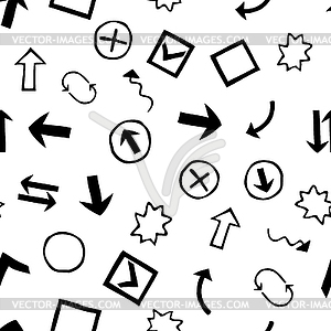 Doodles Набор рисованной элементов дизайна с - изображение векторного клипарта