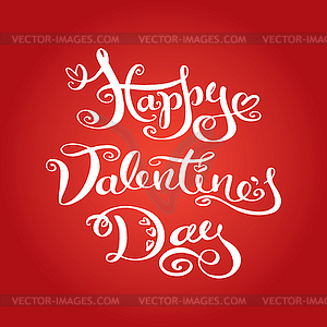 Valentines day lettering,vintage background - vector clip art