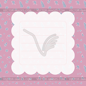 Newborn Background with place for text. Baby shower - vector image