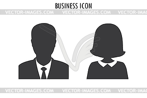 Businessman and business woman icon, - vector clipart