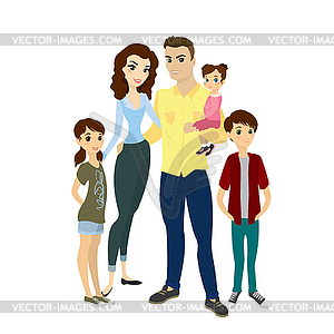 Happy family - vector clipart