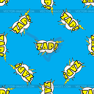 ZAP Comic sound effects in pop art style seamless - vector image