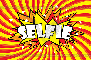 SELFIE Comic звуковые эффекты в стиле поп-арт - клипарт в формате EPS