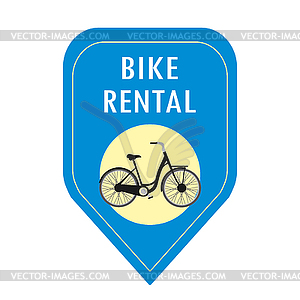 Bike rental icon - vector clipart