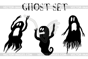 Scary Ghost set - vector clip art