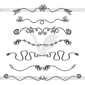 Doodle dividers,graphic elements - vector image