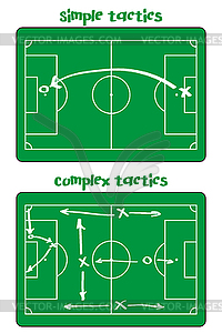 Funny Football tactics - vector clip art