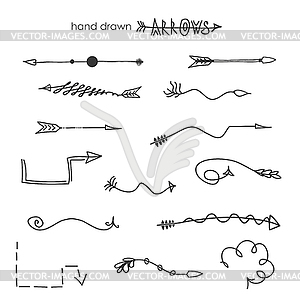 Doodle arrows - vector clipart / vector image