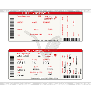 Boarding pass template, - vector EPS clipart