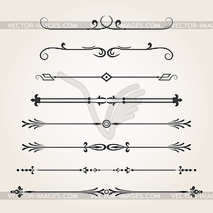 Dividers- calligraphic elements - vector clip art