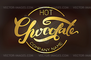 Hot Chocolate label. modern calligraphy - royalty-free vector clipart