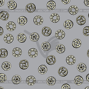 Seamless pattern with gears ,Steampunk style - vector image