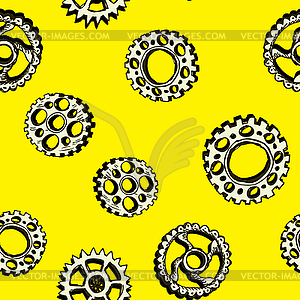 Seamless pattern with gears ,Steampunk style - vector image