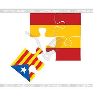 Independence of Catalonia,Cartoon - royalty-free vector image