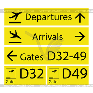 airport signs clipart