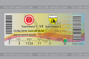 Football ticket, - royalty-free vector image