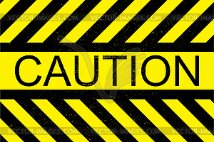 Grunge Caution Background - vector image