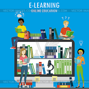 Learning process,education - vector clipart