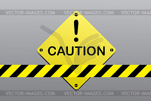 Caution sign background - vector clip art