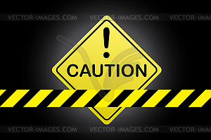 Caution sign background - royalty-free vector clipart