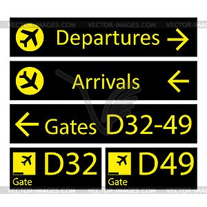 airport signs clipart