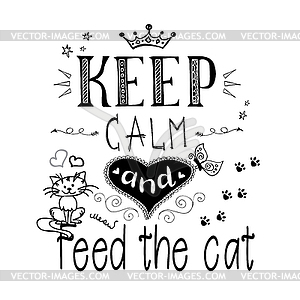 Funny cats and phrase - vector clipart