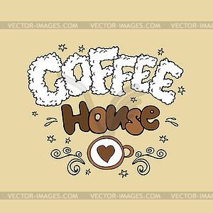 Coffee house design - color vector clipart