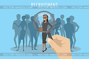 Employees group management business recruitment - vector clip art