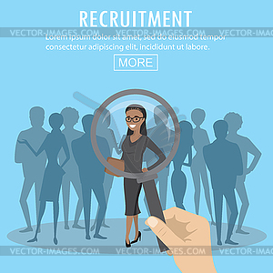 Employees group management business recruitment - vector clipart