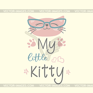 My little kitty, - vector clipart