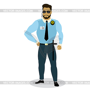 Security man, - vector clipart