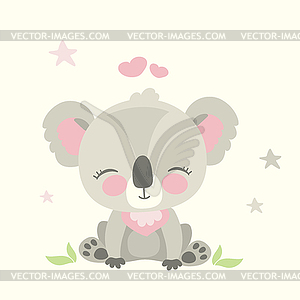 Cute koala bear, - vector clipart