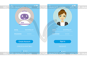 Modern user interface UX, UI screen template - vector clip art