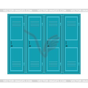 Cartoon School Lockers,student furniture - vector clipart / vector image