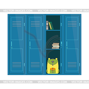 Cartoon School Lockers,student furniture - vector image