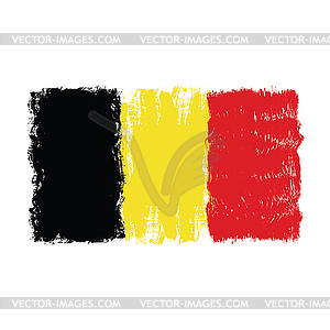 Flag of Belgium, watercolor design - vector clipart