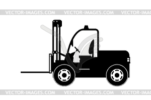Forklift silhouette  - vector clip art