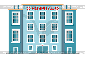 Hospital or clinic building, - vector image