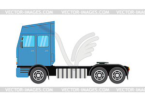 Big blue and black semi truck - vector clip art