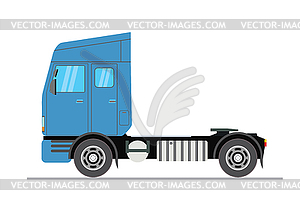 Blue semi truck - vector image